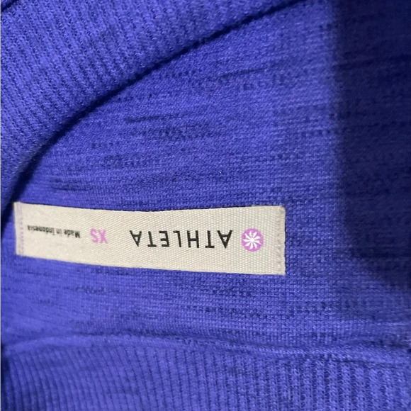 Athleta En Route Fit-and-Flare Ponte Knit Short Sleeve Dress Blue - Picture 7 of 11